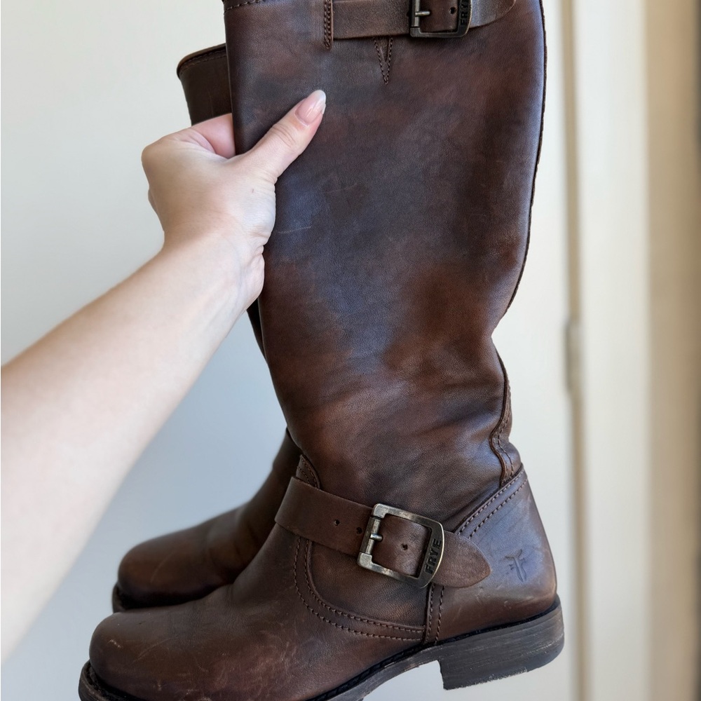 Frye Dark Brown Leather Boots